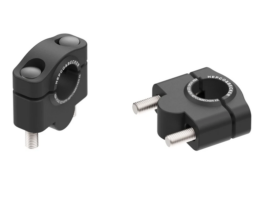 HANDLEBAR RISER - 25MM UP (4230-S25) Black - Hepco Becker - 4230-S25-25-0-BL