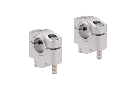 HANDLEBAR RISER - 25MM UP (4230-S25) Silver - Hepco Becker - 4230-S25-25-0-SL
