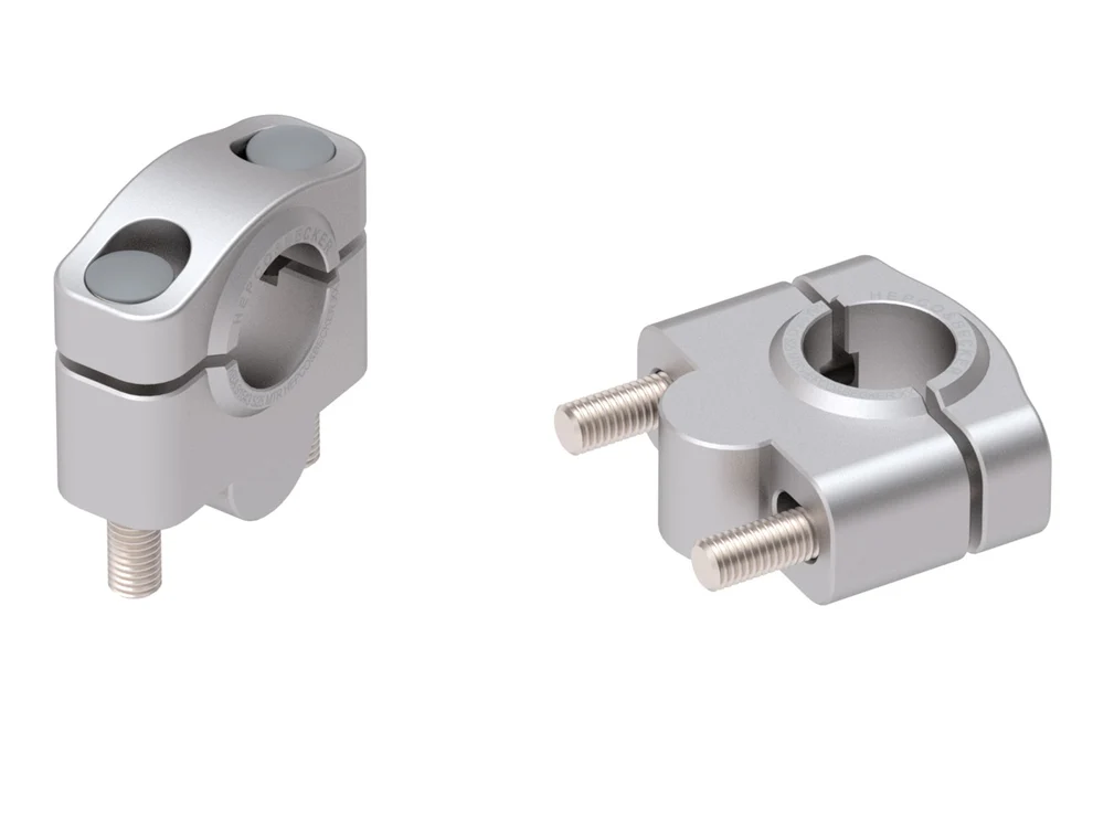 HANDLEBAR RISER - 25MM UP (4230-S25) Silver - Hepco Becker - 4230-S25-25-0-SL