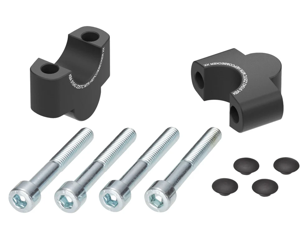 HANDLEBAR RISER - 25MM UP (4235-Z25TC) Black - Hepco Becker - 4235-Z25TC-25-0-BL