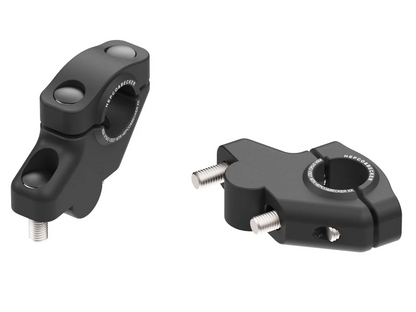 HANDLEBAR RISER - 30mm UP & 21mm BACK (4240-V3021) Black - Hepco Becker - 4240-V3021-30-21-BL