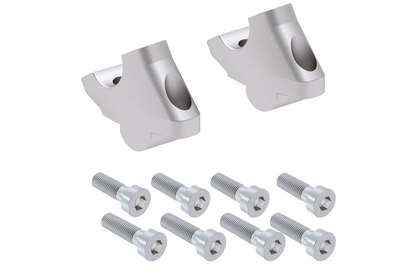 HANDLEBAR RISER - 30mm UP & 21mm BACK (4245-V303M-30-21) Silver - Hepco Becker - 4245-V303M-30-21-SL