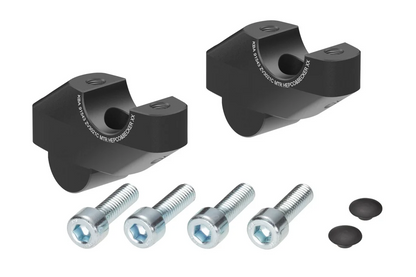 HANDLEBAR RISER - 30mm UP & 21mm PULL (4245-ZV3021C) Black - Hepco Becker - 4245-ZV3021C-30-21-BL