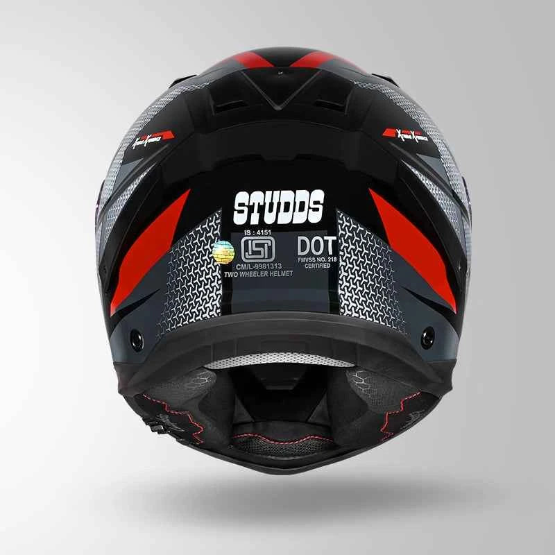 Studds-Helios D2 Circuit Decor Helmet (Black & Red)