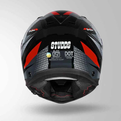 Studds-Helios D2 Circuit Decor Helmet (Black & Red)