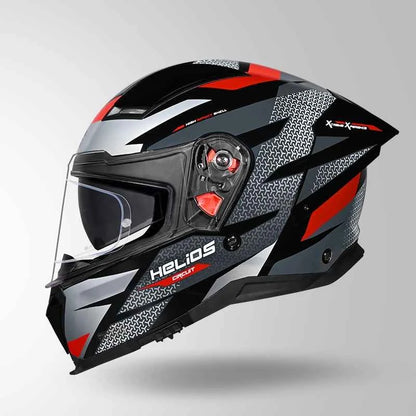 Studds-Helios D2 Circuit Decor Helmet (Black & Red)