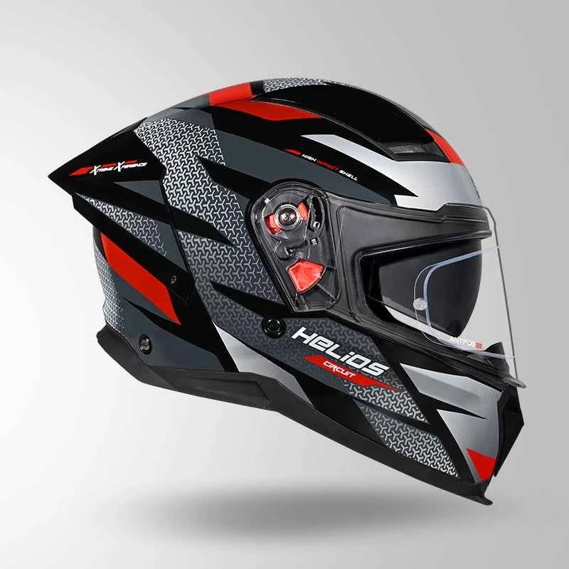 Studds-Helios D2 Circuit Decor Helmet (Black & Red)
