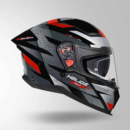 Studds-Helios D2 Circuit Decor Helmet (Black & Red)