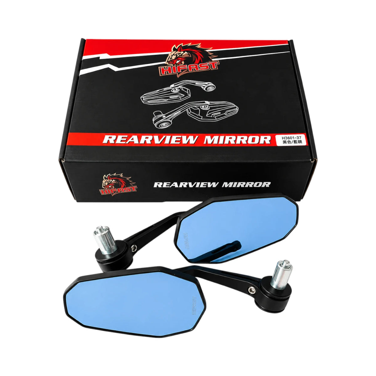 HIFAST Pentagon M1 Universal Bar End Motorcycle Mirrors - MB-011