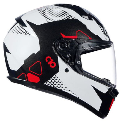 HJC C10 Aspa Helmet (Black White & Red)