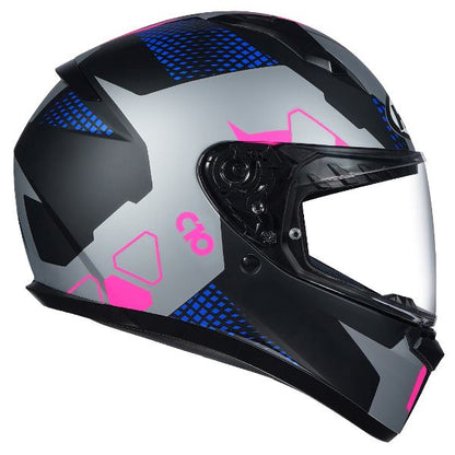 HJC C10 Aspa Helmet (Silver Blue & Pink)