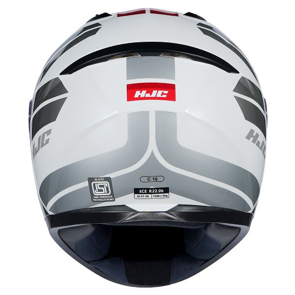 HJC C10 Hiper Helmet (White & Red)
