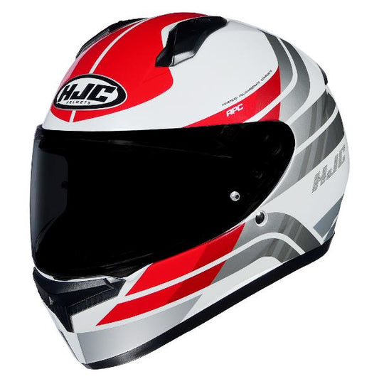 HJC C10 Hiper Helmet (White & Red)