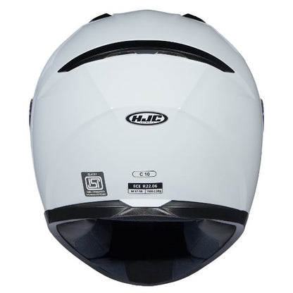 HJC C10 Solid White Helmet