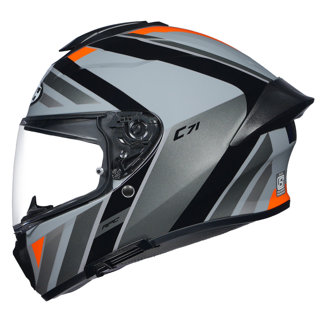 HJC C71 (C7X) Faber Helmet (Grey & Orange)