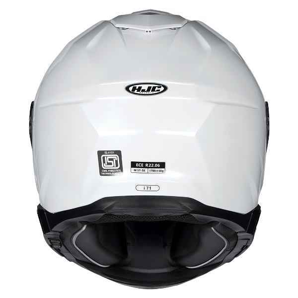 HJC I71 Solid Pearl White Helmet (White)