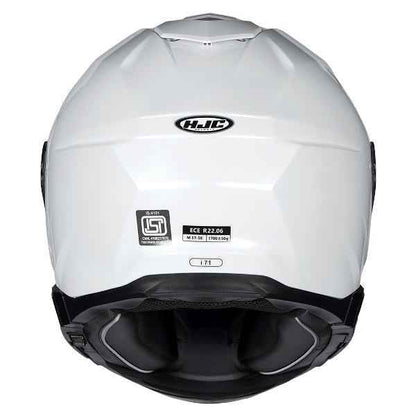 HJC I71 Solid Pearl White Helmet (White)