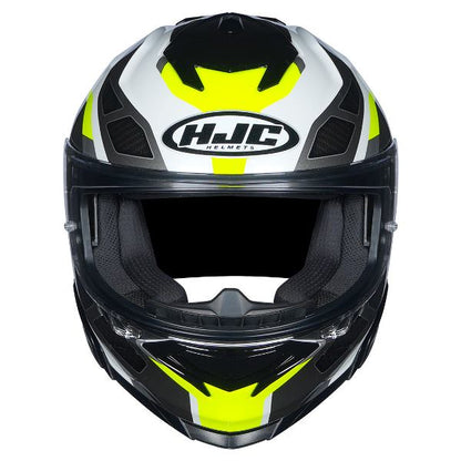 HJC I71 Zest Helmet (Black White & Fluorescent Green)