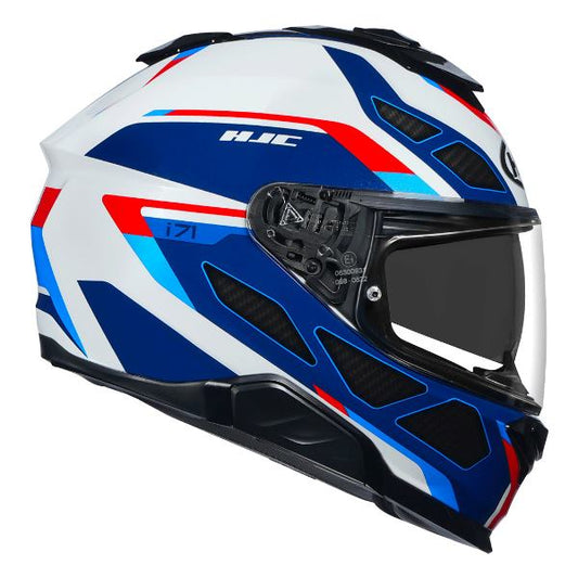 HJC I71 Zest Helmet (White Red & Blue)