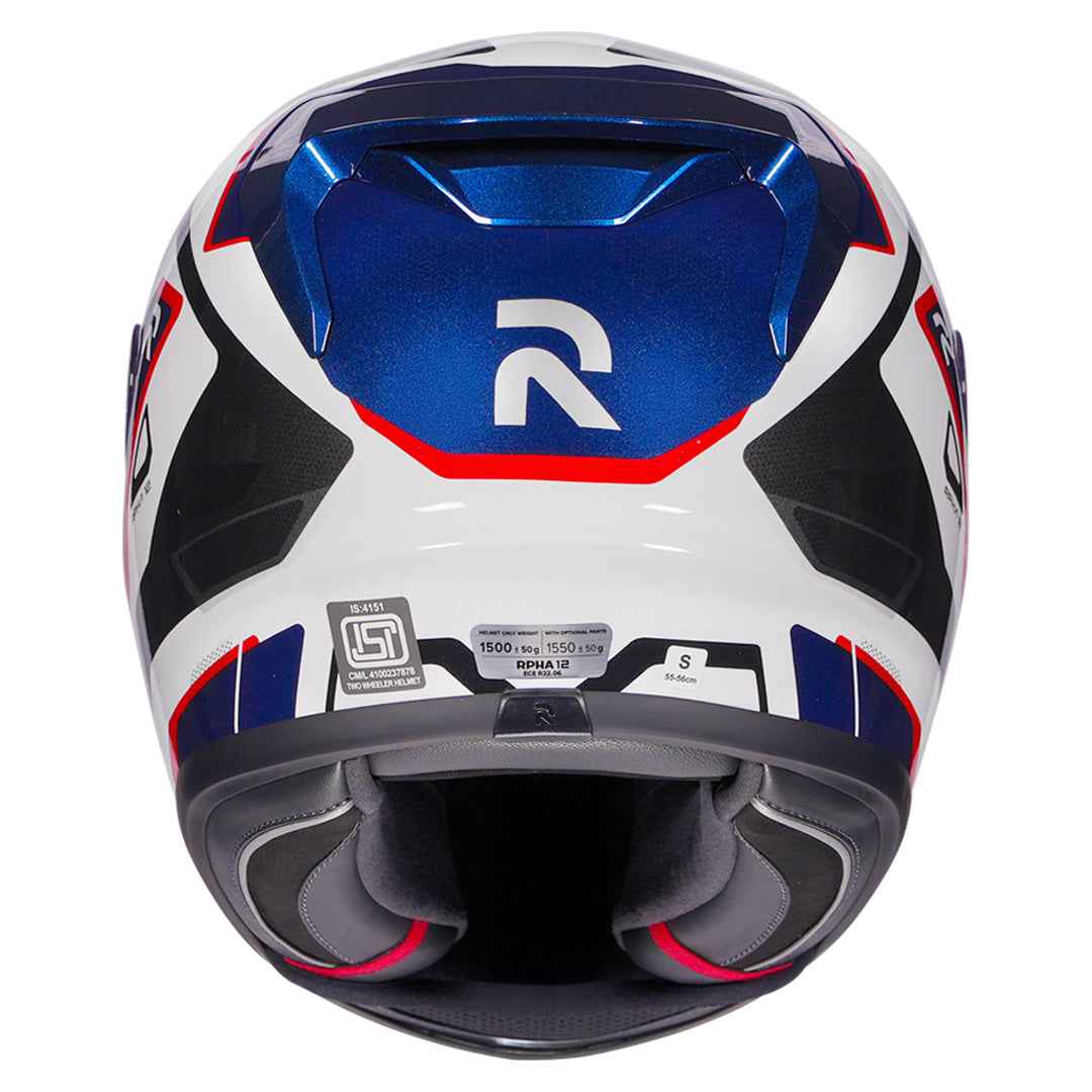HJC RPHA 12 Brels Helmet (White Blue & Red)
