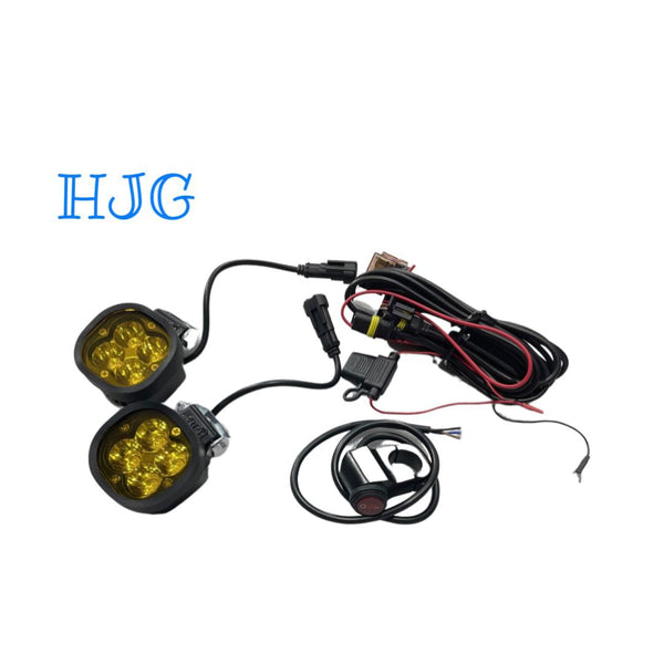 HJG 4 LED 40W fog lamp with Wiring Harness, Switch and Filter - Riders Junction