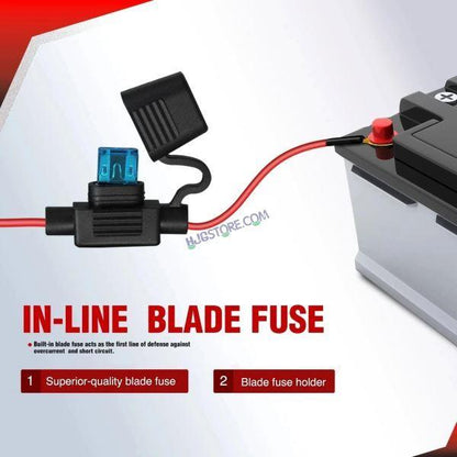 HJG Wiring Harness Kit with Flash Mode and Canbus-Foglight Wiring Harness Kit (2 Colour, 3 Wire with Flashing Mode, Genuine HJG)