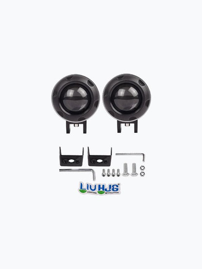 HJG Single LED Grey Round Lense Fog Light Pair 40W-FOG13748