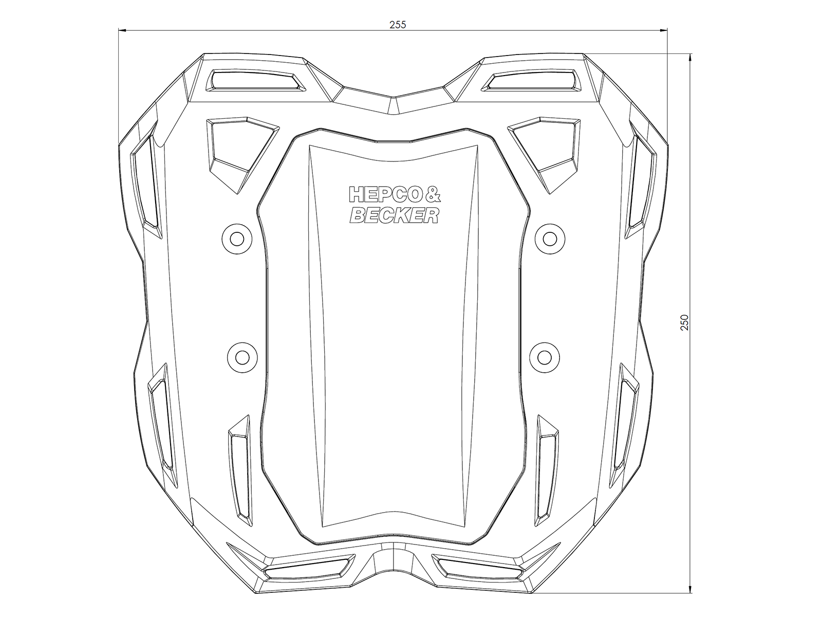 HONDA CB 1000 HORNET / SP Soft Luggage - Smartrack Rack - Hepco Becker - 6809552 01 01