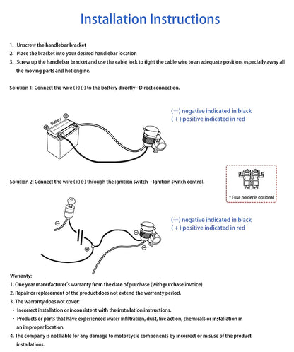 Handlebar Mounted 36W PD USB-C + QC 3.0 (Plastic) - Cliff Top