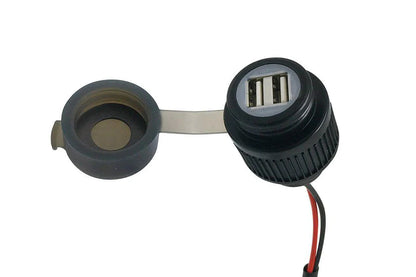 Handlebar Mounted Dual USB 4A (Plastic) - Cliff Top