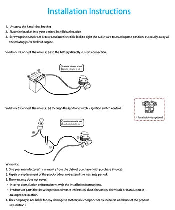 Handlebar Mounted Dual USB 4A (Plastic) - Cliff Top