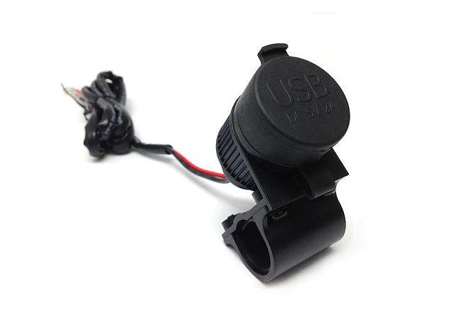 Handlebar Mounted Dual USB 4A (Plastic) - Cliff Top