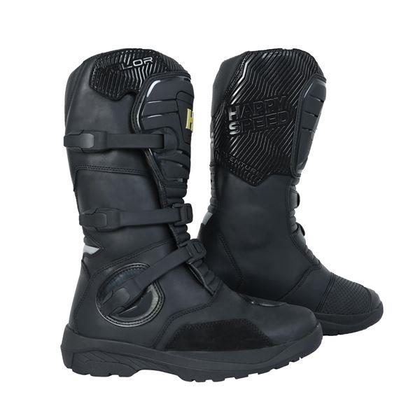 Happy Speed Valor Adventure Riding Boots Stealth Black