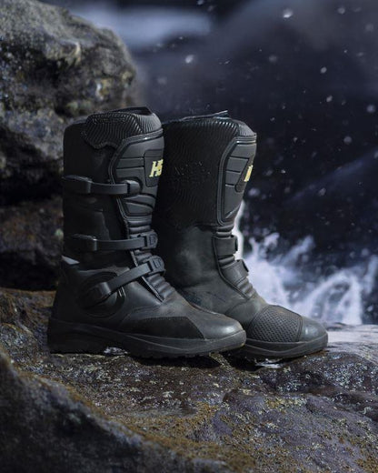 Happy Speed Valor Adventure Riding Boots Stealth Black