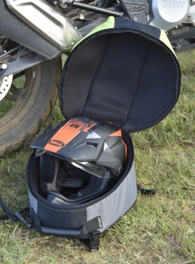 Helmet Bag (Yellow & Black)- For Off-Road & Dual Sport Helmets With Peaks-Riders-Junction