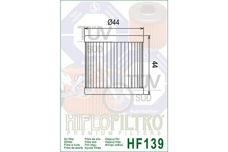 HiFlo Oil Filter 139 (HF139)