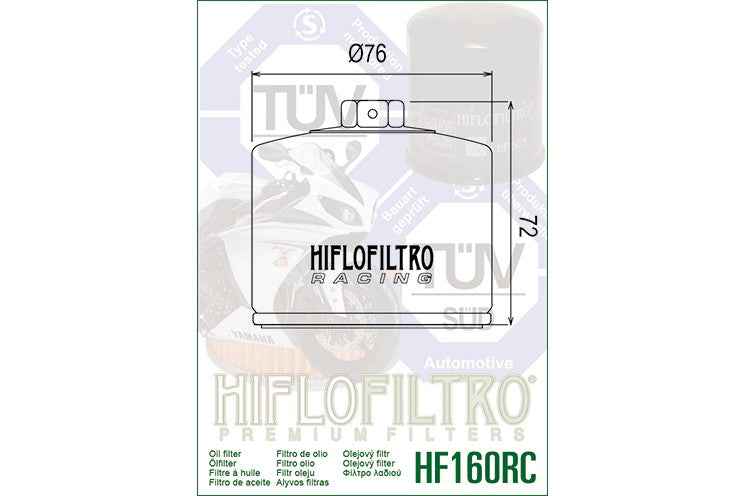 HiFlo Oil Filter 160 Race (HF160RC)