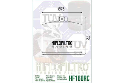HiFlo Oil Filter 160 Race (HF160RC)