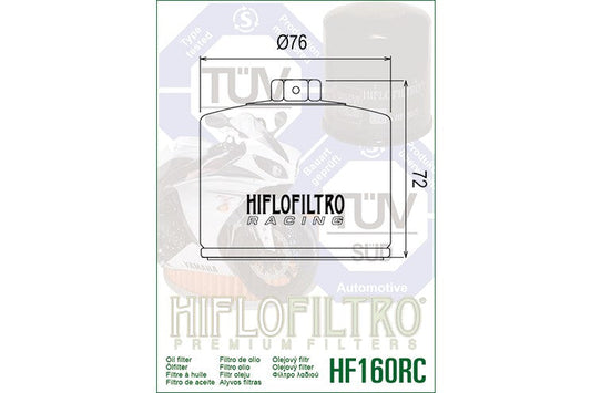 HiFlo Oil Filter 160 Race (HF160RC)