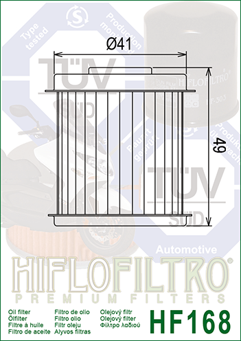 HiFlo Oil Filter 168 (HF168)