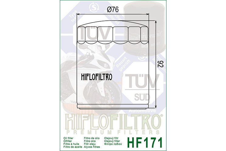 HiFlo Oil Filter 171 Chrome (HF171C)