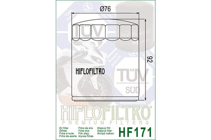 HiFlo Oil Filter 171 Chrome (HF171C)