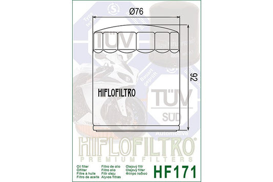 HiFlo Oil Filter 171 Chrome (HF171C)