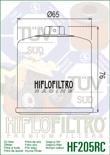 HiFlo Oil Filter 205 Race (HF205RC)
