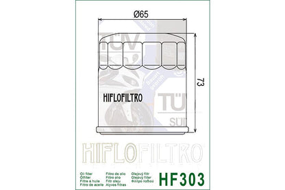 HiFlo Oil Filter 303 Race High Performance (HF303RC)