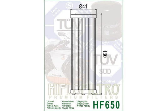 HiFlo Oil Filter 650 (HF650)