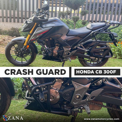 Crash Guard with Slider - Texture Matt Black - HONDA CB300F - ZI-8273 - Riders Junction