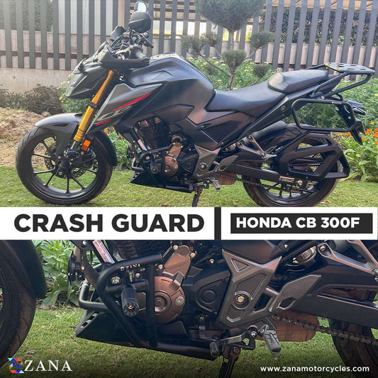 Crash Guard with Slider - Texture Matt Black - HONDA CB300F - ZI-8273 - Riders Junction