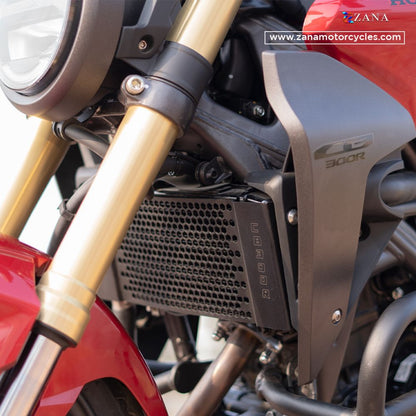 Honda CB 300R Black Honeycomb Radiator Guard by ZANA-ZI-8246