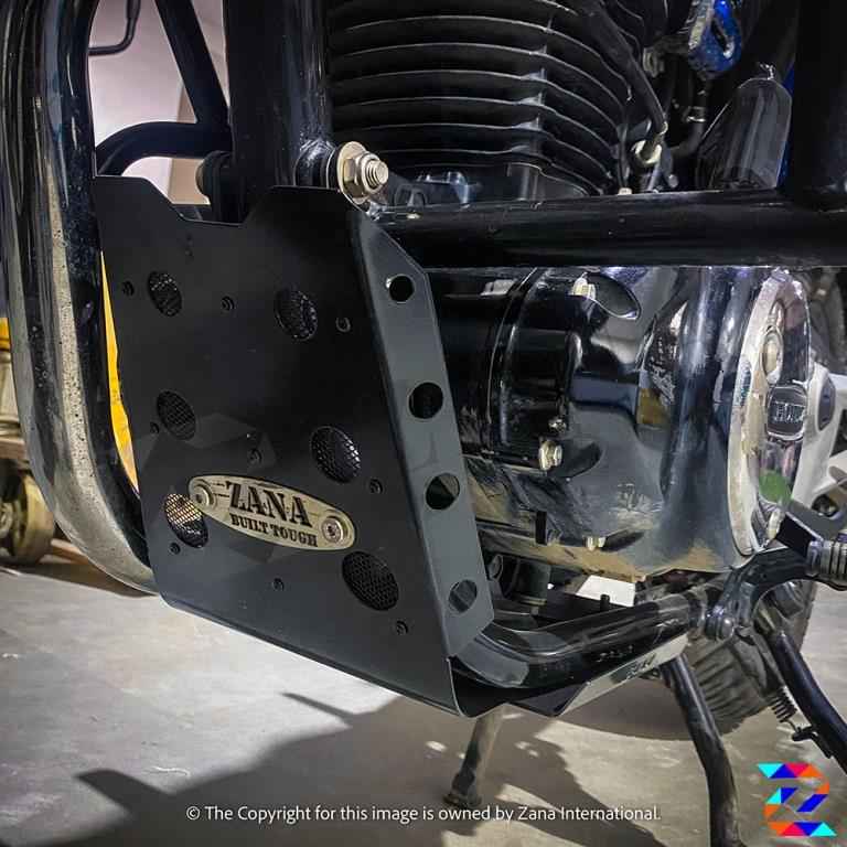 Retro Sump Guard CB350 H'NESS / Bash Plate Black - ZANA - ZI-8081